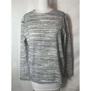 Apt 9 Gray And White Long Sleeve Knit Top Women’s‎ Size Large